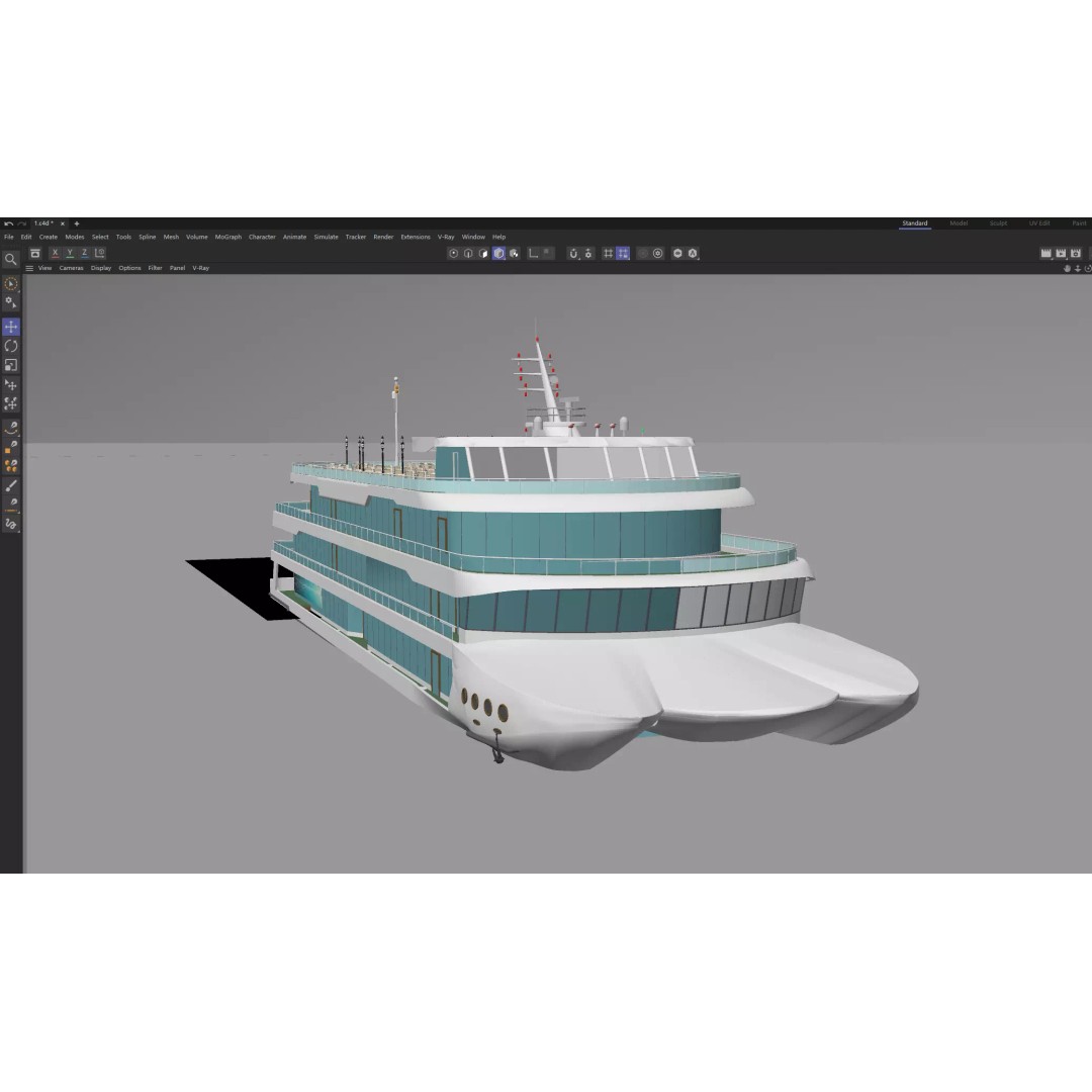 Luxury Multi-Deck Cruise Ship 3D Model – Realistic Marine Asset, FBX, OBJ - View 15
