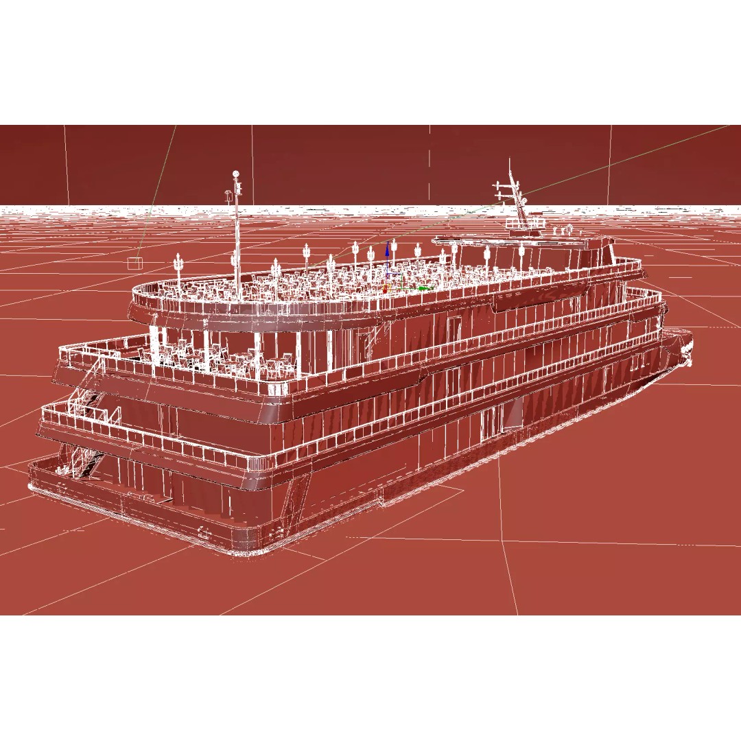 Luxury Multi-Deck Cruise Ship 3D Model – Realistic Marine Asset, FBX, OBJ - View 19