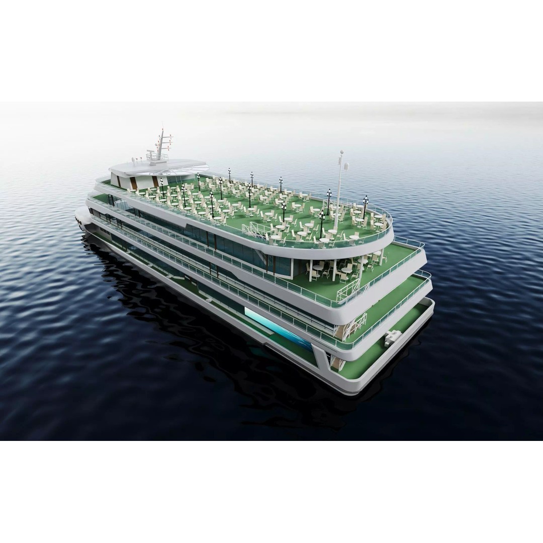 Luxury Multi-Deck Cruise Ship 3D Model – Realistic Marine Asset, FBX, OBJ - View 5