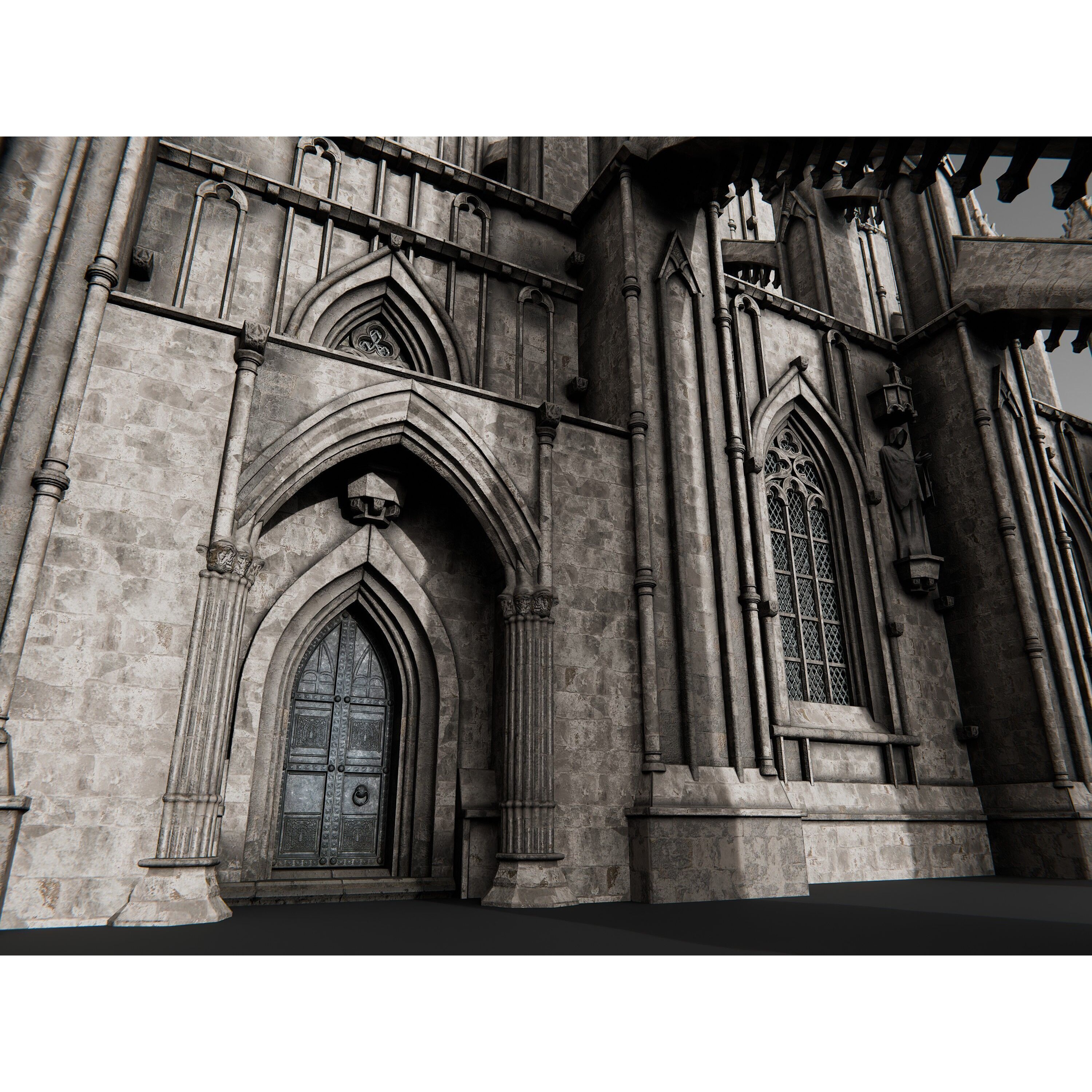 Gothic Cathedral - PBR Game-Ready 3D Model