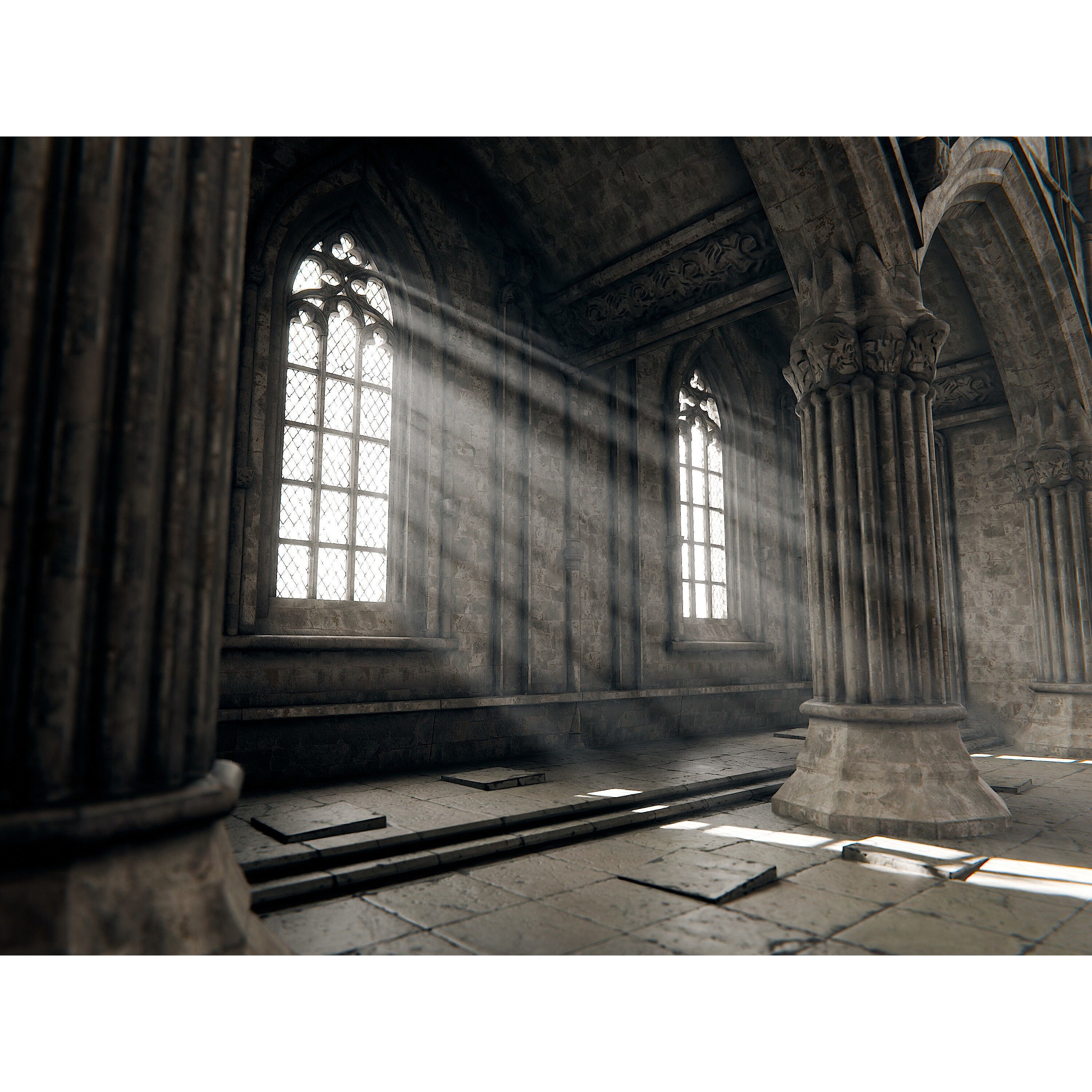 Gothic Cathedral - PBR Game-Ready 3D Model - View 10
