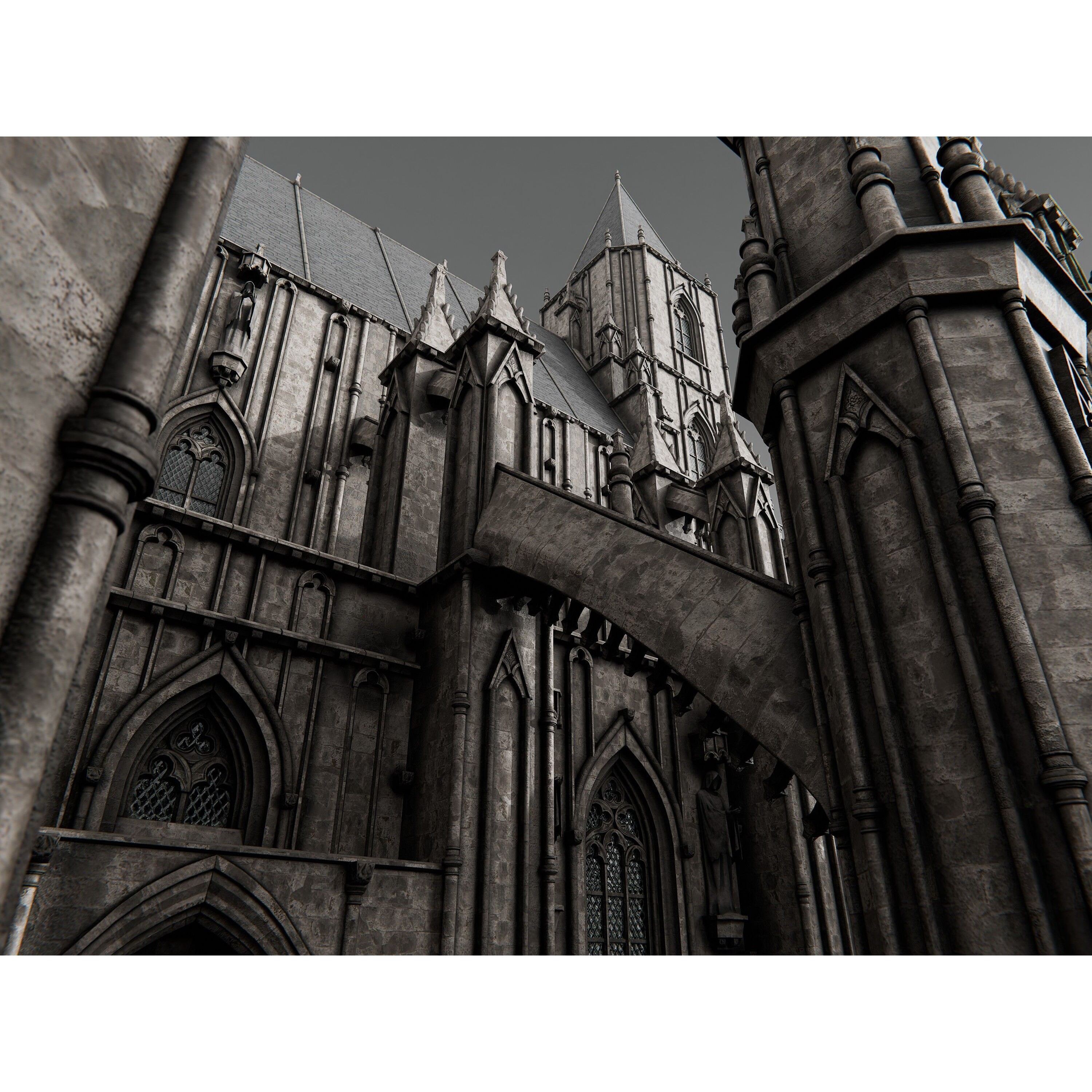 Gothic Cathedral - PBR Game-Ready 3D Model - View 13