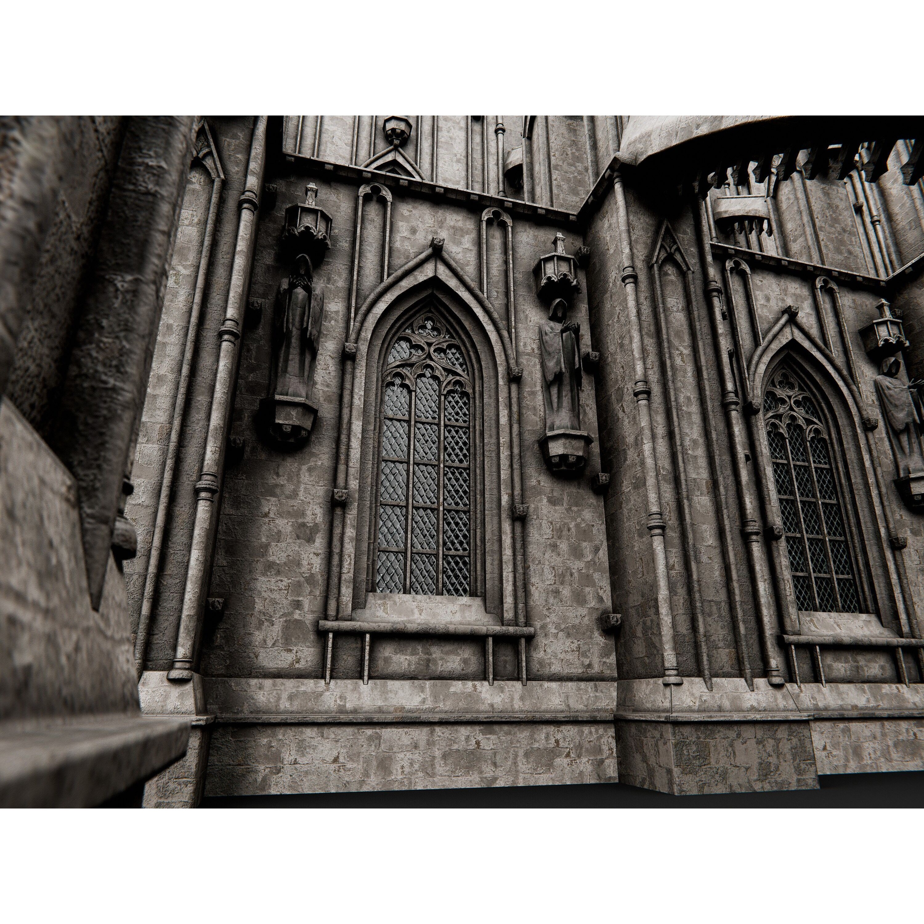 Gothic Cathedral - PBR Game-Ready 3D Model - View 15