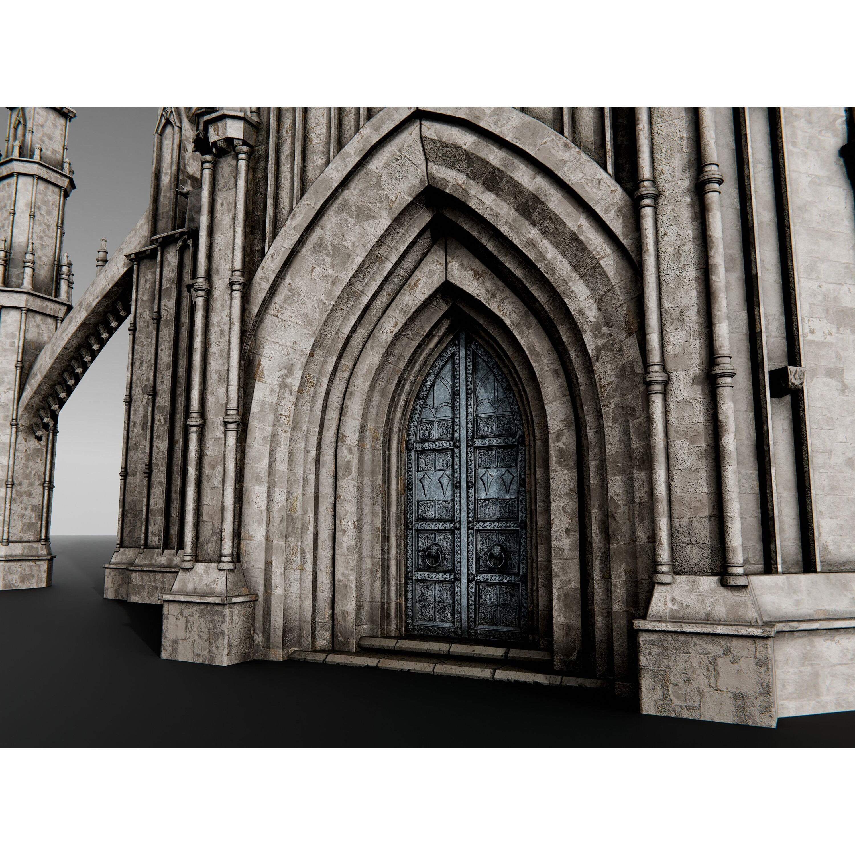 Gothic Cathedral - PBR Game-Ready 3D Model - View 6