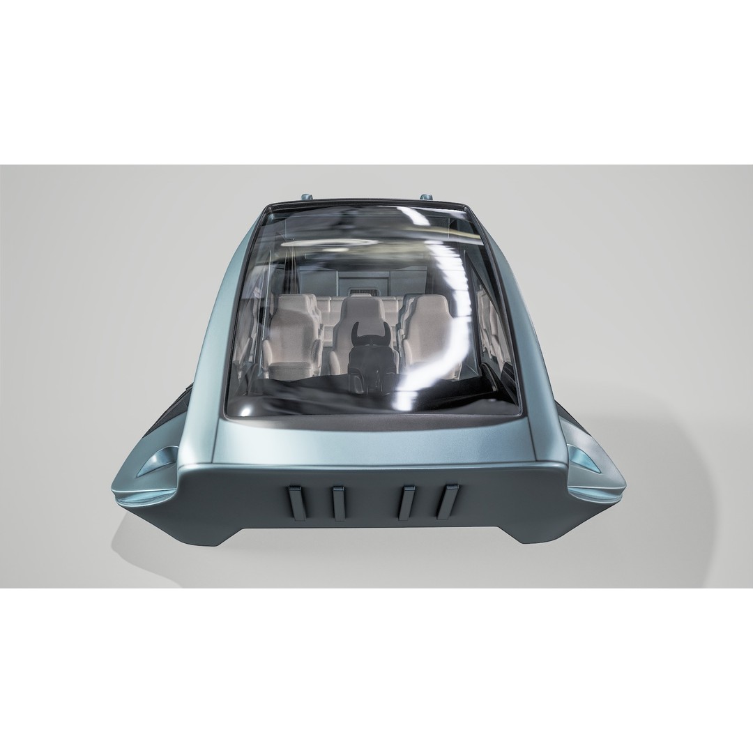 Futuristic Houseboat 3D Model – PBR Textured, Game Ready, FBX - View 5