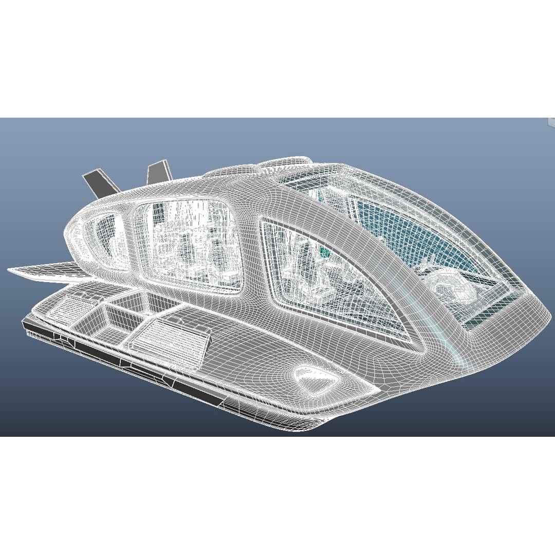 Futuristic Houseboat 3D Model – PBR Textured, Game Ready, FBX - View 6