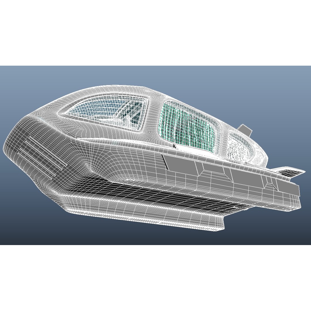 Futuristic Houseboat 3D Model – PBR Textured, Game Ready, FBX - View 7