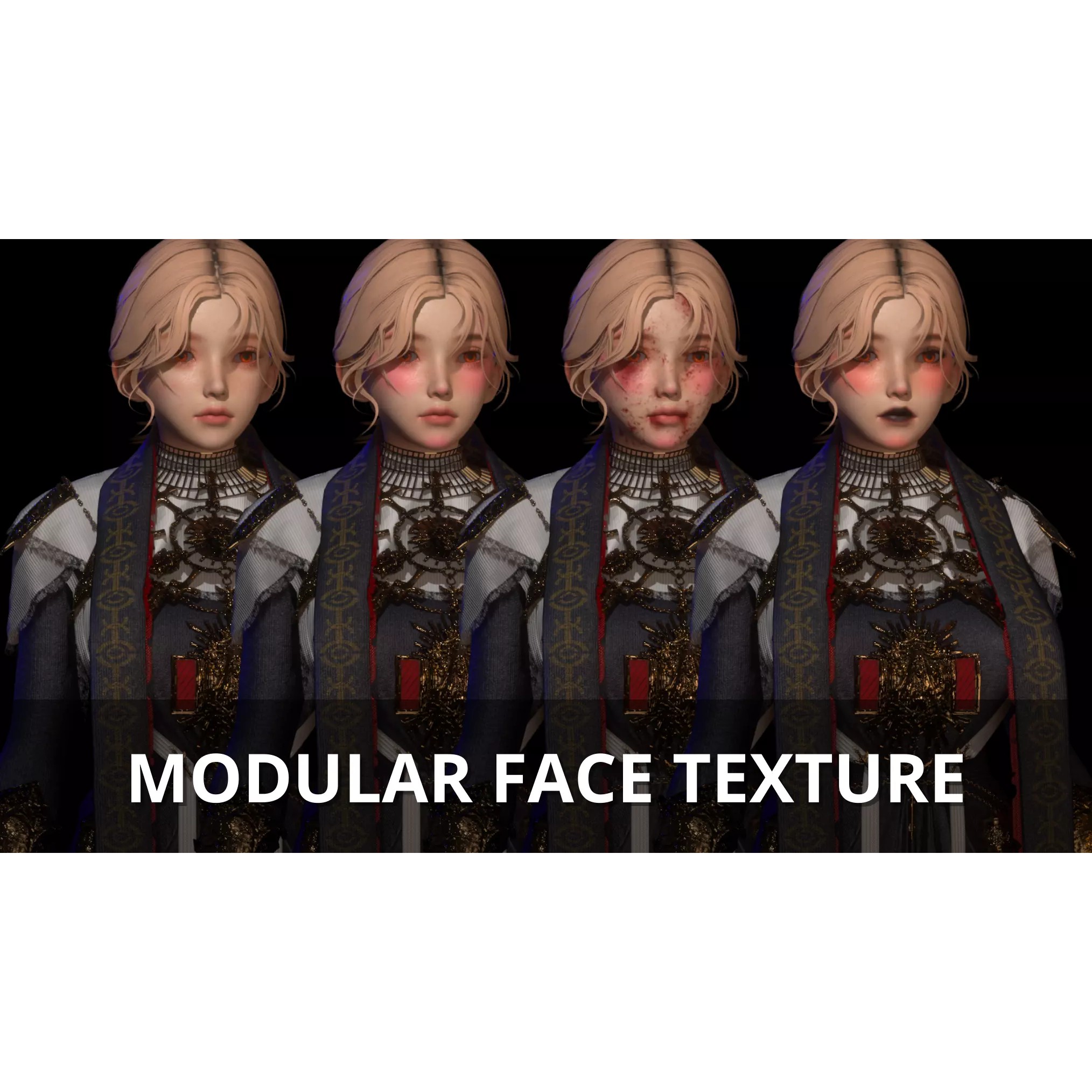 Dark Priestess - Low-Poly Game-Ready 3D Model - View 11