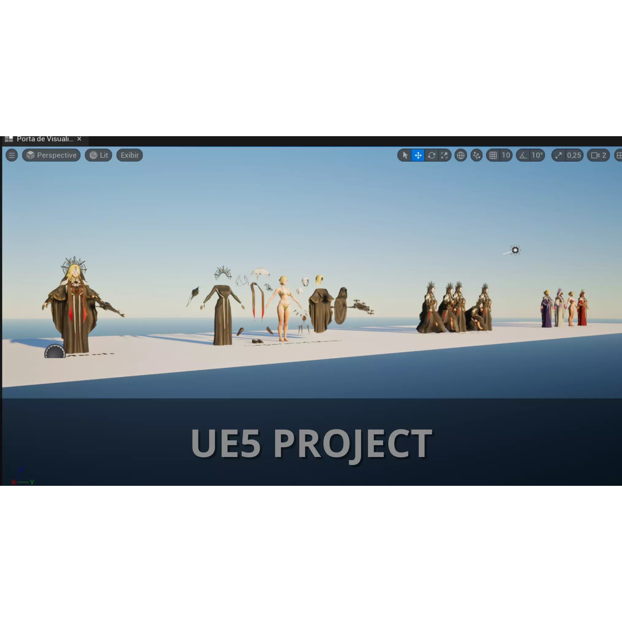 Dark Priestess - Low-Poly Game-Ready 3D Model - View 18