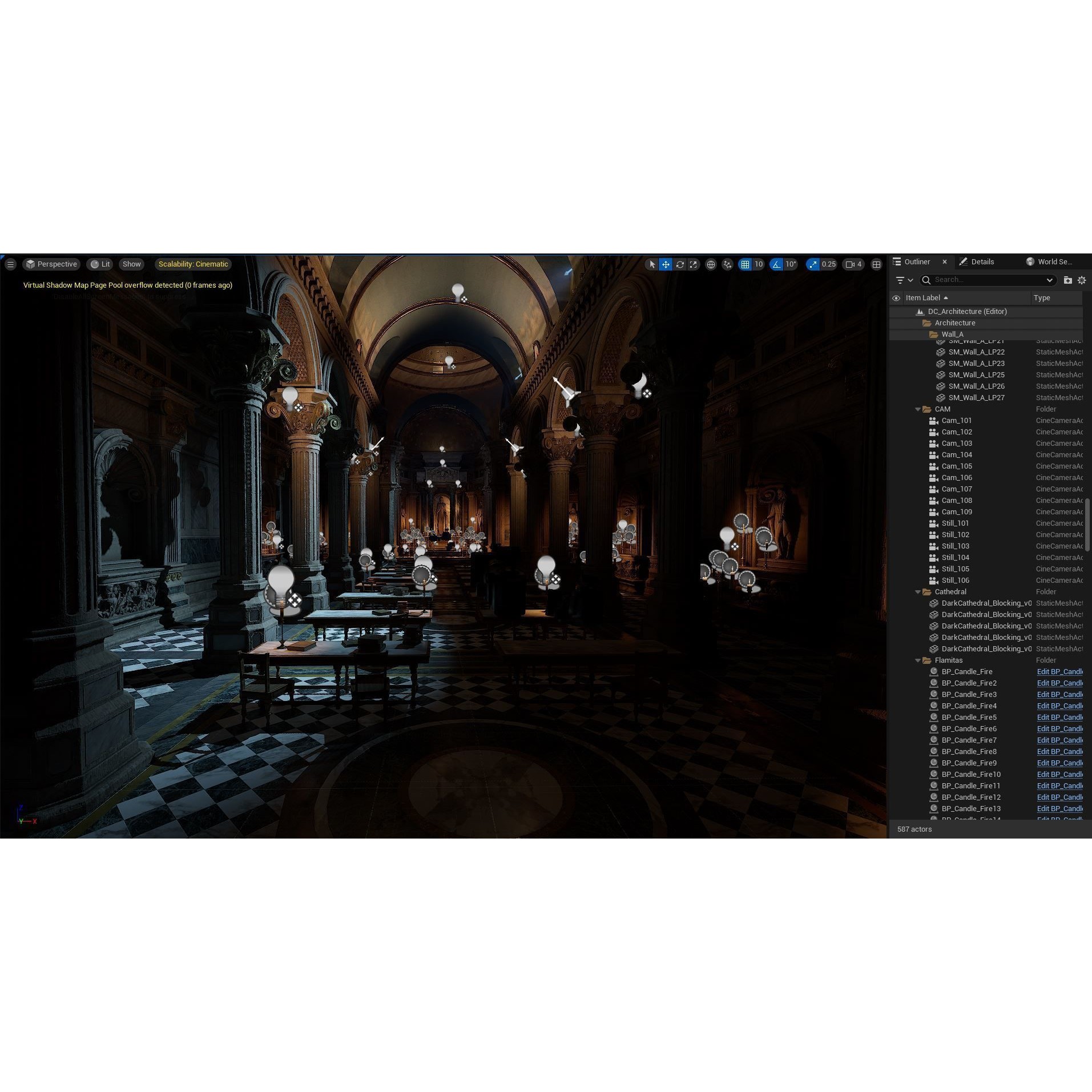 Dark Cathedral - Low-Poly Game-Ready 3D Model - View 10