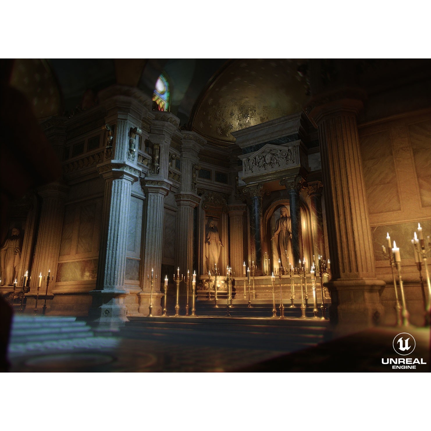 Dark Cathedral - Low-Poly Game-Ready 3D Model - View 4