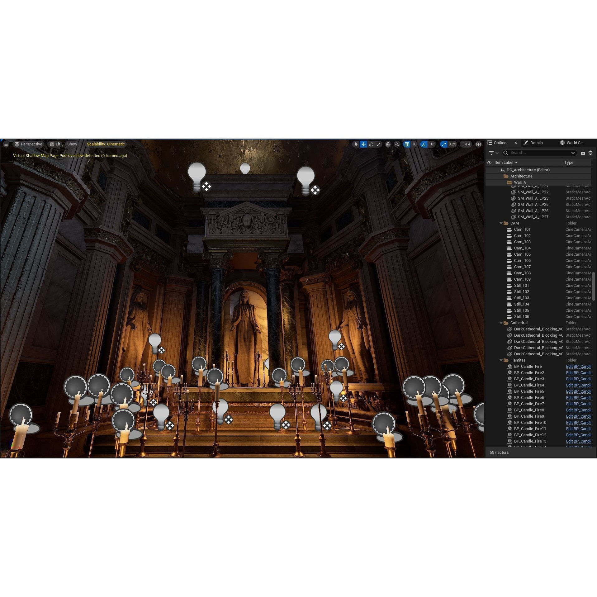 Dark Cathedral - Low-Poly Game-Ready 3D Model - View 8