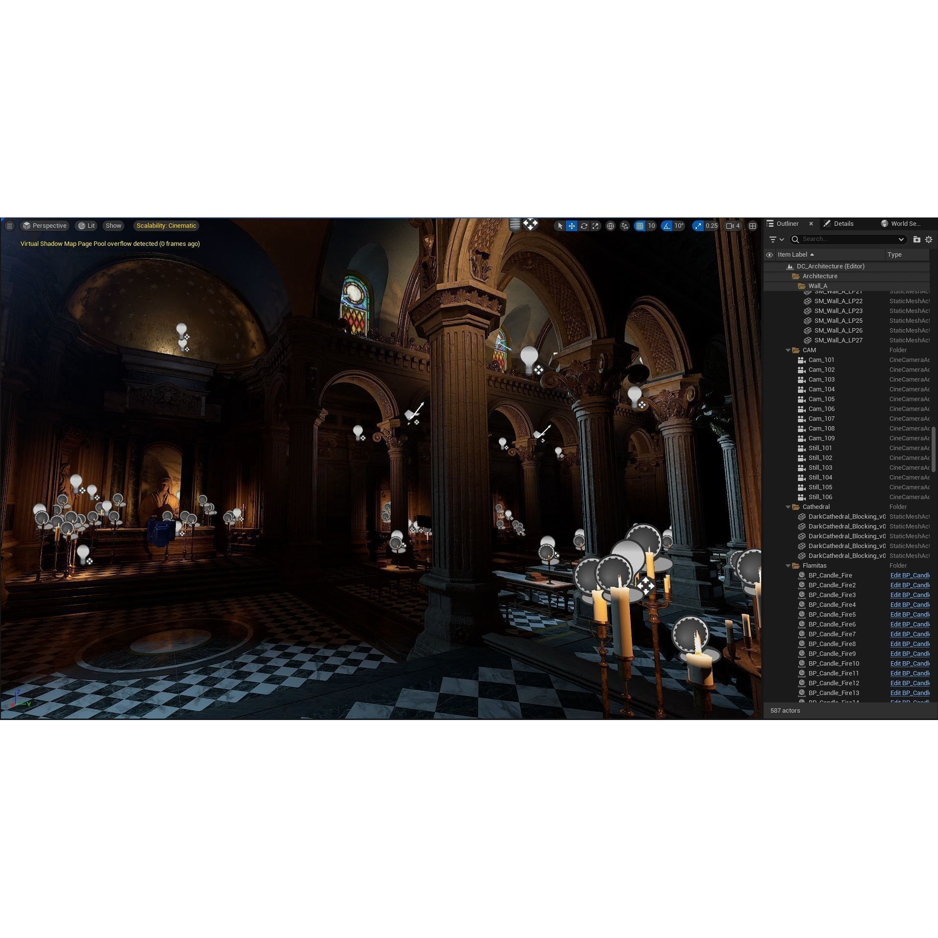Dark Cathedral - Low-Poly Game-Ready 3D Model - View 9