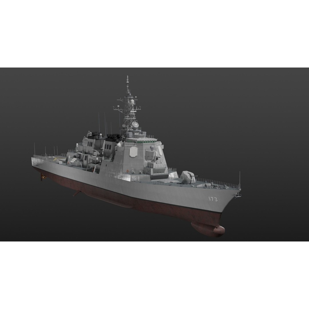 JMSDF Surface Fleet 3D Model – Military Warships, PBR Textures, Blender, FBX - View 30