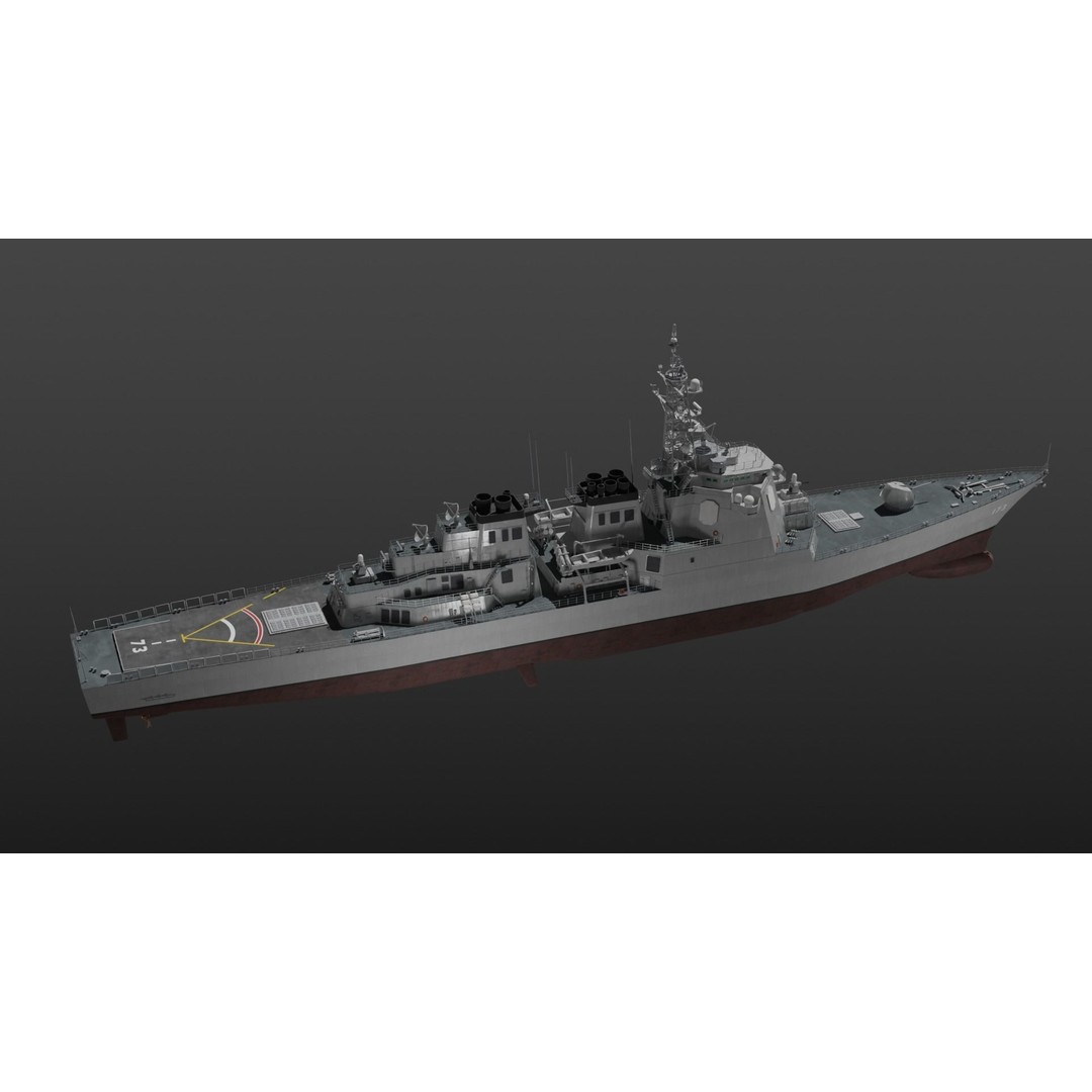 JMSDF Surface Fleet 3D Model – Military Warships, PBR Textures, Blender, FBX - View 31