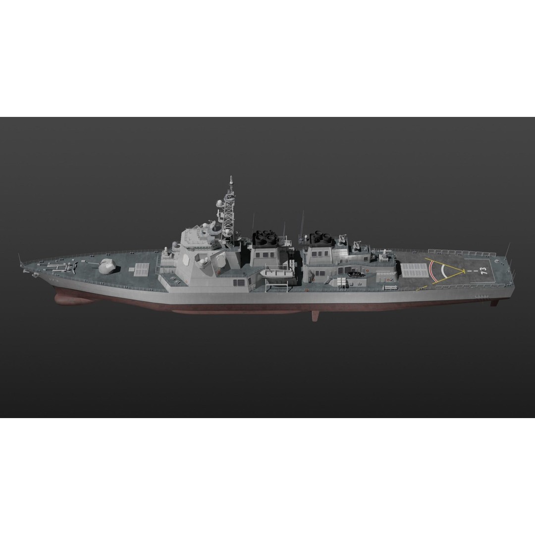 JMSDF Surface Fleet 3D Model – Military Warships, PBR Textures, Blender, FBX - View 32