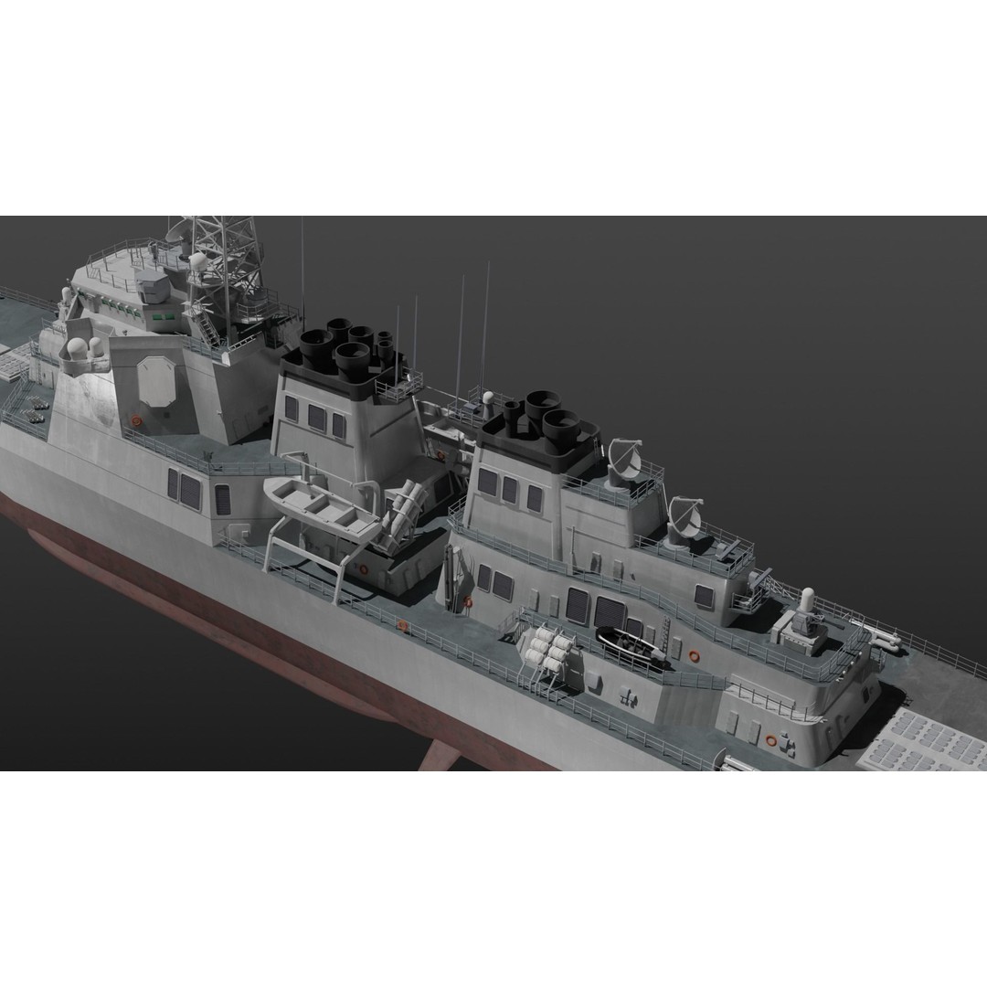 JMSDF Surface Fleet 3D Model – Military Warships, PBR Textures, Blender, FBX - View 35
