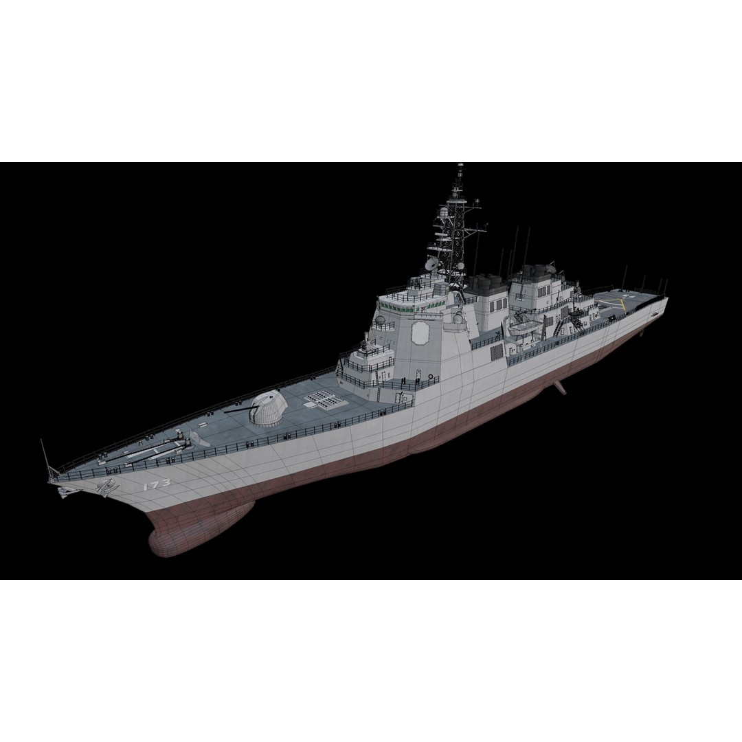 JMSDF Surface Fleet 3D Model – Military Warships, PBR Textures, Blender, FBX - View 37
