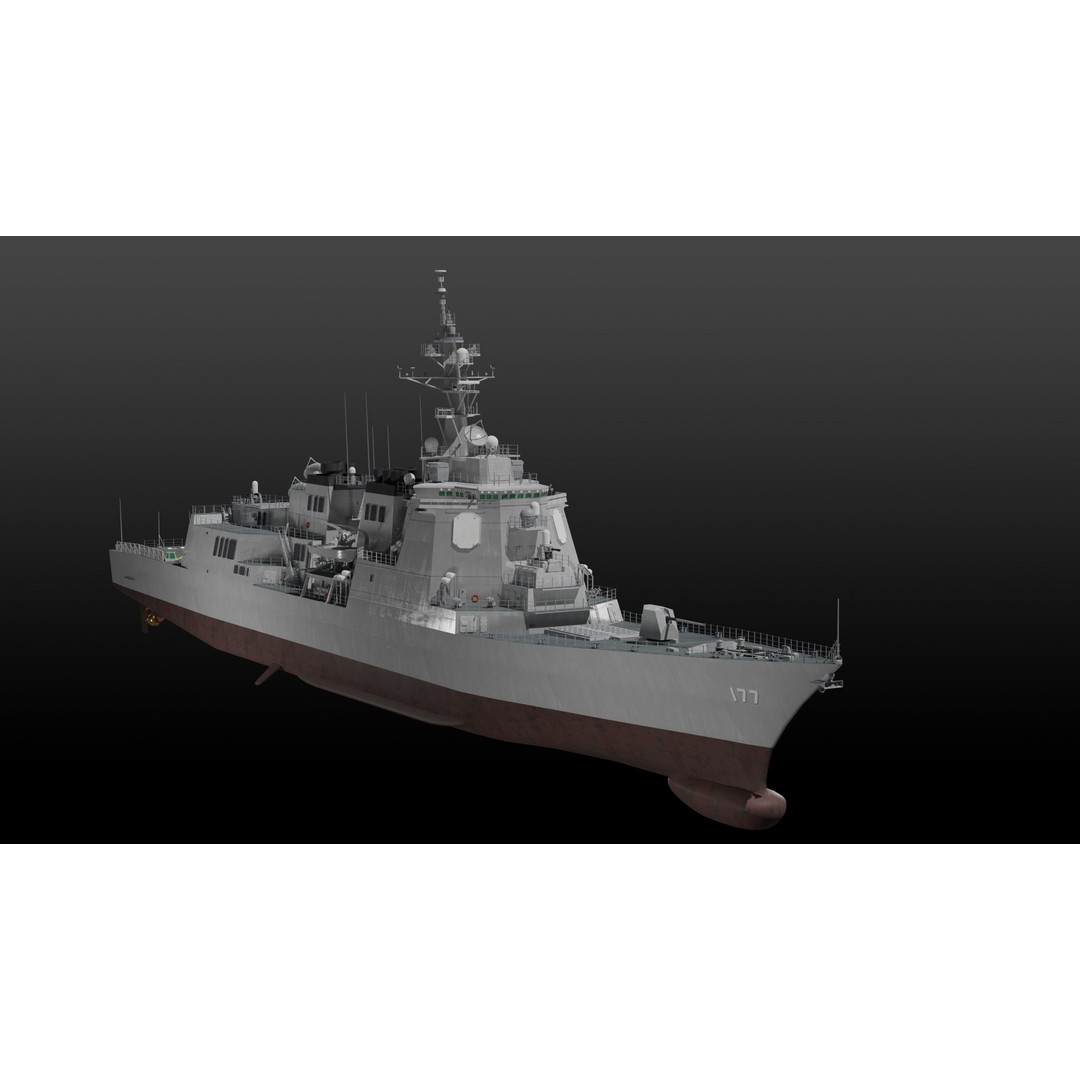JMSDF Surface Fleet 3D Model – Military Warships, PBR Textures, Blender, FBX - View 40