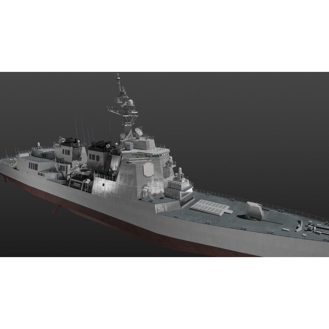 JMSDF Surface Fleet 3D Model – Military Warships, PBR Textures, Blender, FBX - View 41