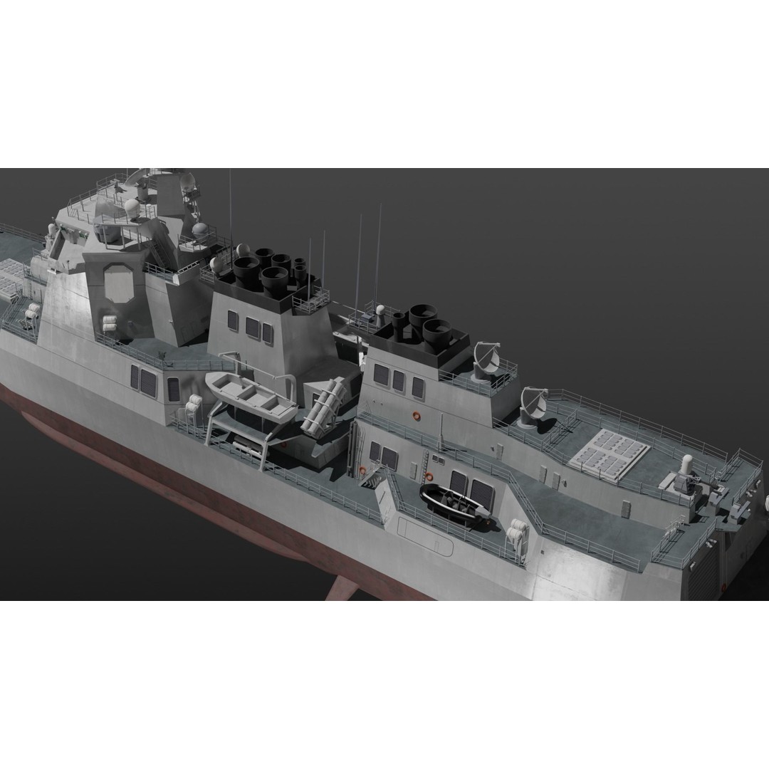 JMSDF Surface Fleet 3D Model – Military Warships, PBR Textures, Blender, FBX - View 43