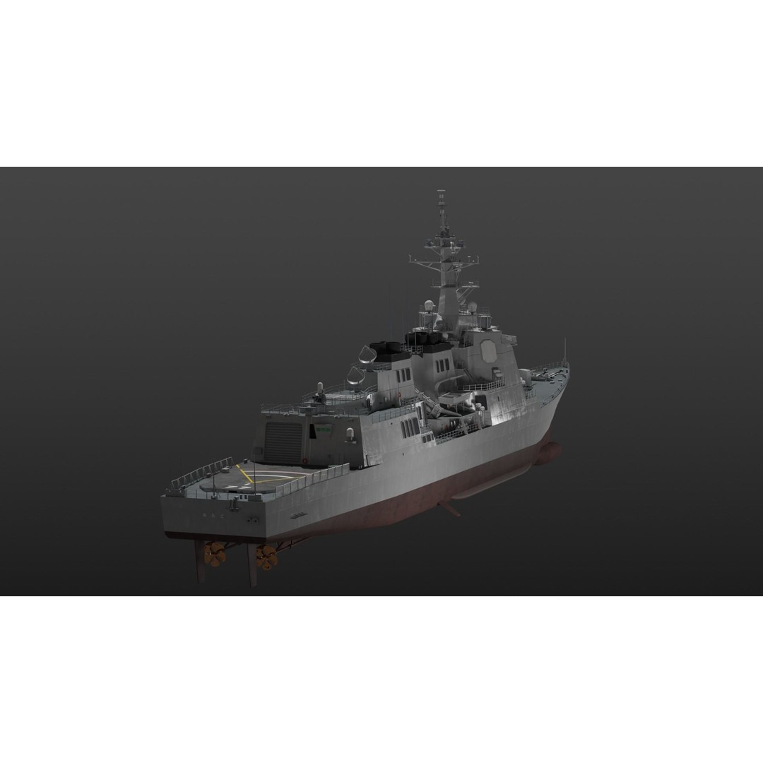 JMSDF Surface Fleet 3D Model – Military Warships, PBR Textures, Blender, FBX - View 46