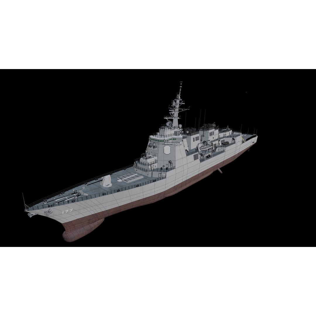 JMSDF Surface Fleet 3D Model – Military Warships, PBR Textures, Blender, FBX - View 47