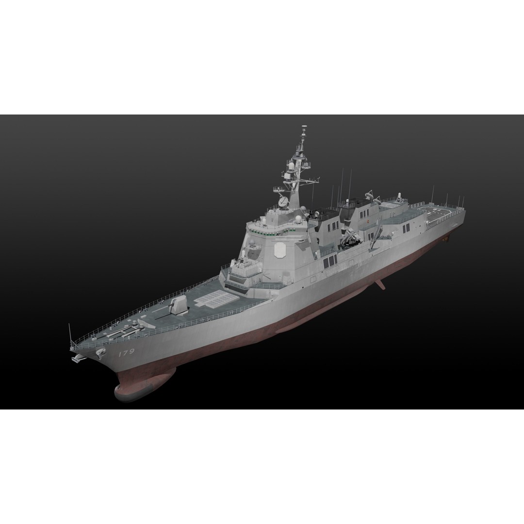 JMSDF Surface Fleet 3D Model – Military Warships, PBR Textures, Blender, FBX - View 49
