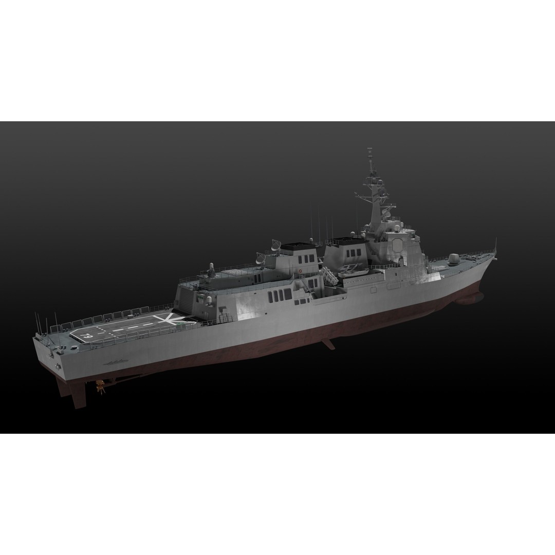 JMSDF Surface Fleet 3D Model – Military Warships, PBR Textures, Blender, FBX - View 50