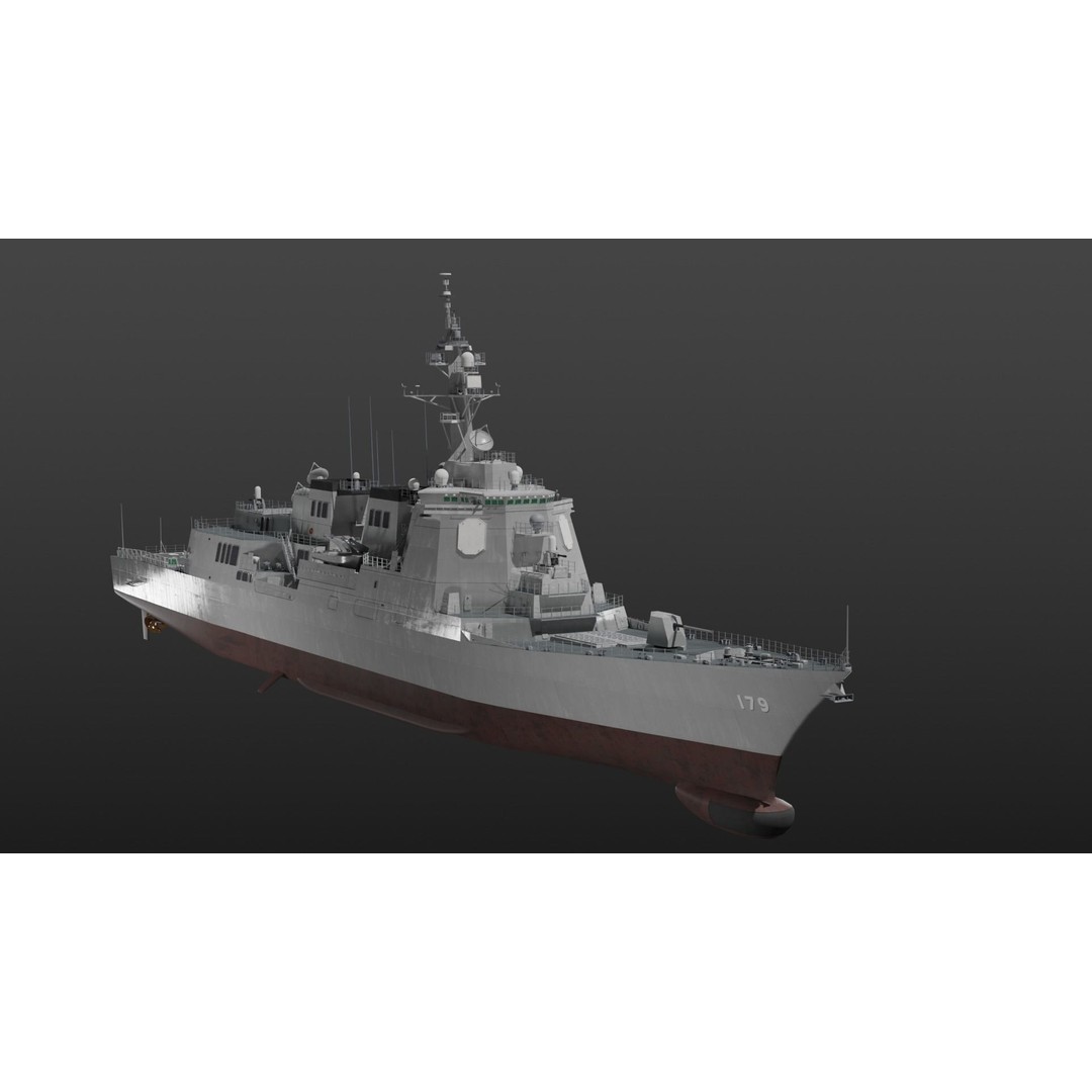 JMSDF Surface Fleet 3D Model – Military Warships, PBR Textures, Blender, FBX - View 51