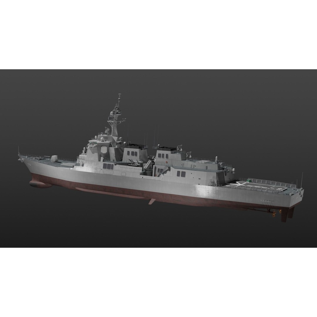 JMSDF Surface Fleet 3D Model – Military Warships, PBR Textures, Blender, FBX - View 52