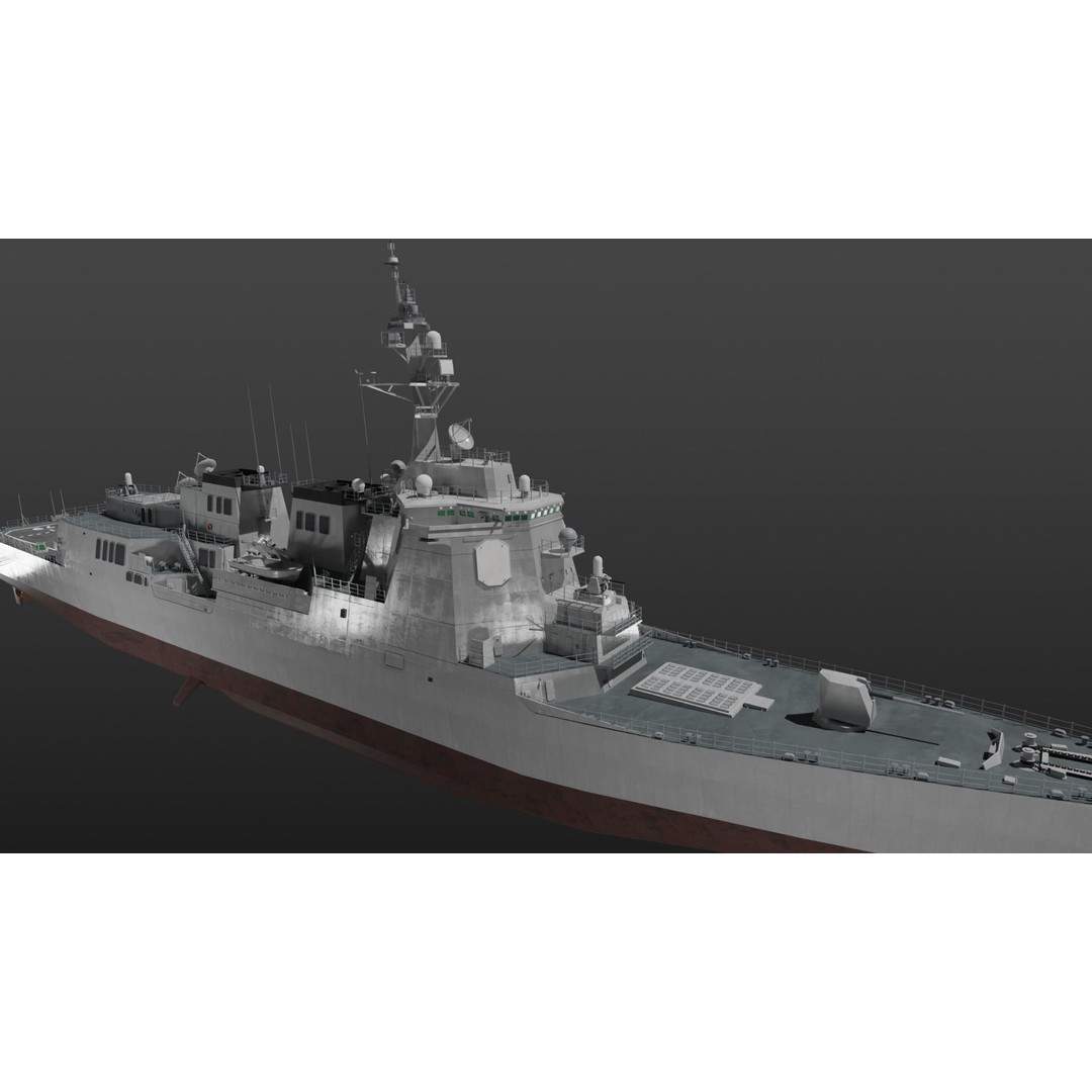 JMSDF Surface Fleet 3D Model – Military Warships, PBR Textures, Blender, FBX - View 53