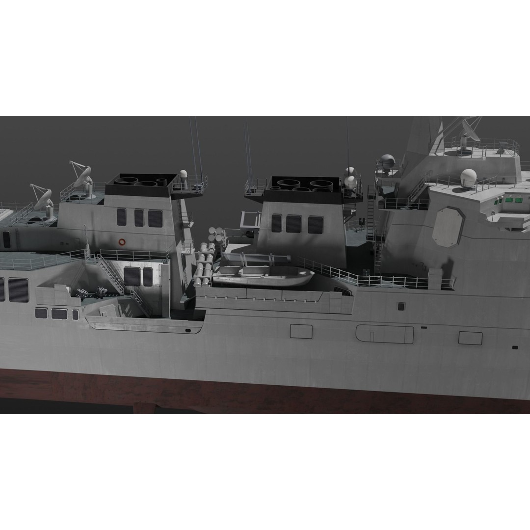 JMSDF Surface Fleet 3D Model – Military Warships, PBR Textures, Blender, FBX - View 54