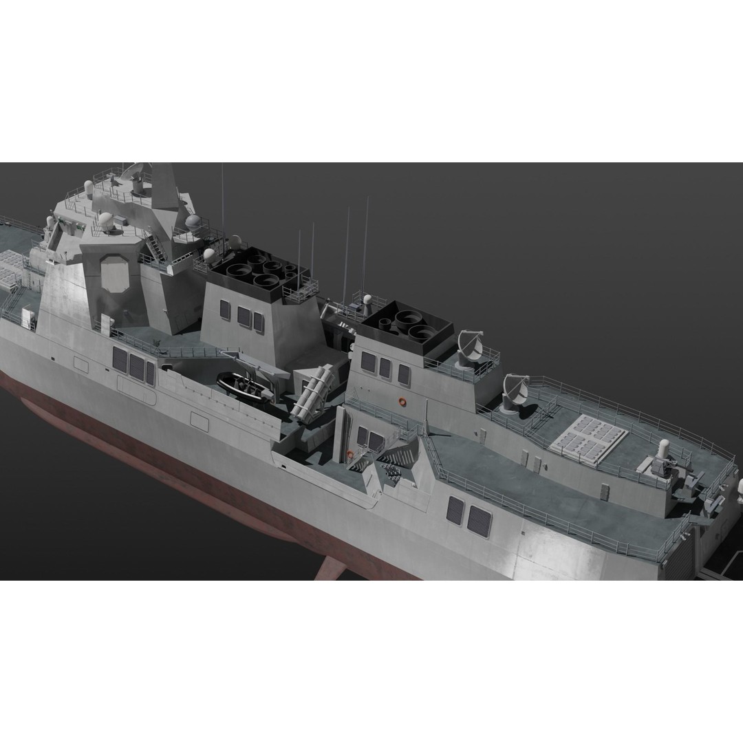 JMSDF Surface Fleet 3D Model – Military Warships, PBR Textures, Blender, FBX - View 55