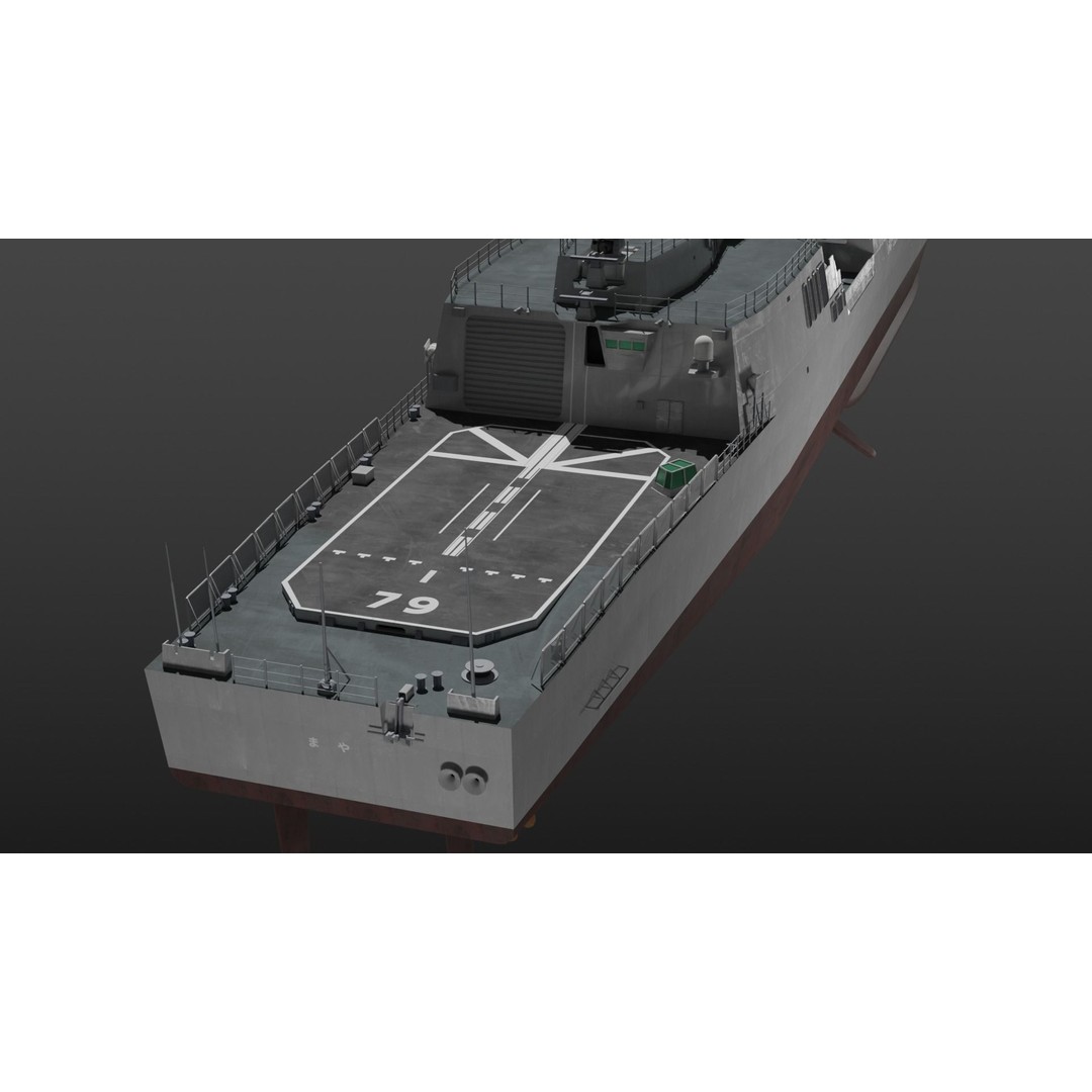 JMSDF Surface Fleet 3D Model – Military Warships, PBR Textures, Blender, FBX - View 56