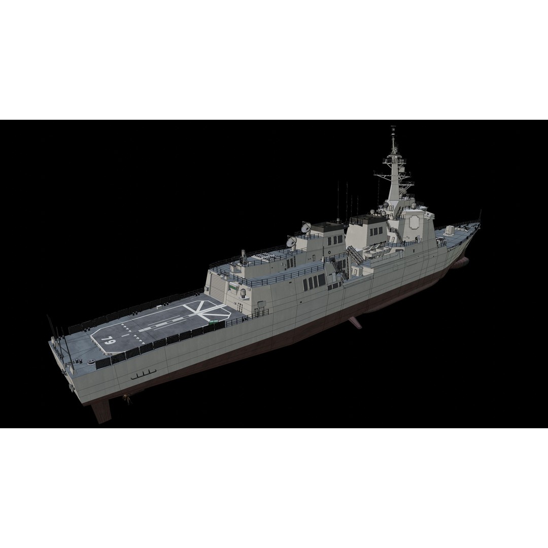 JMSDF Surface Fleet 3D Model – Military Warships, PBR Textures, Blender, FBX - View 57
