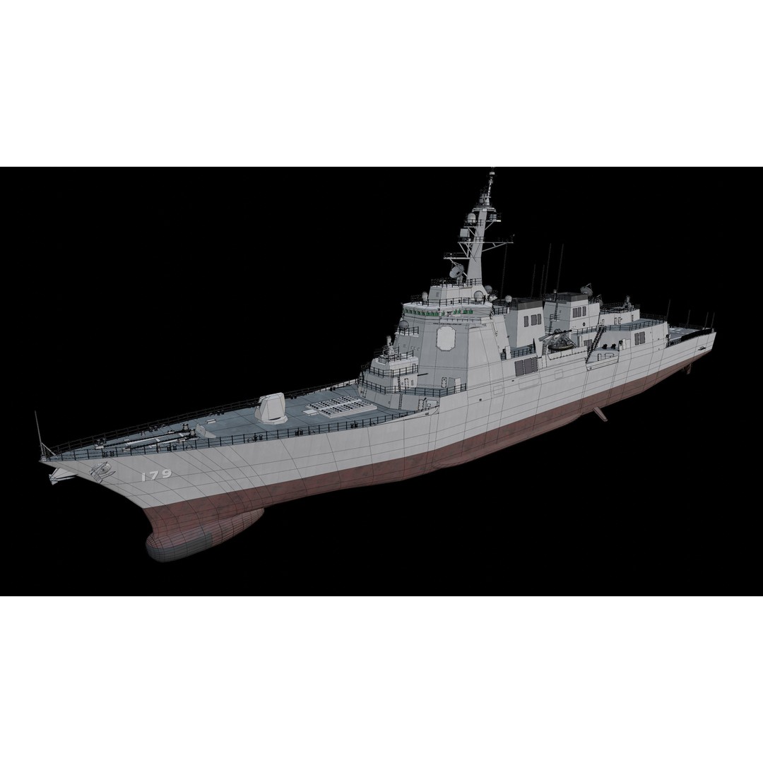 JMSDF Surface Fleet 3D Model – Military Warships, PBR Textures, Blender, FBX - View 58