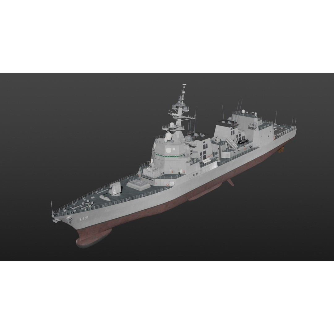 JMSDF Surface Fleet 3D Model – Military Warships, PBR Textures, Blender, FBX - View 59