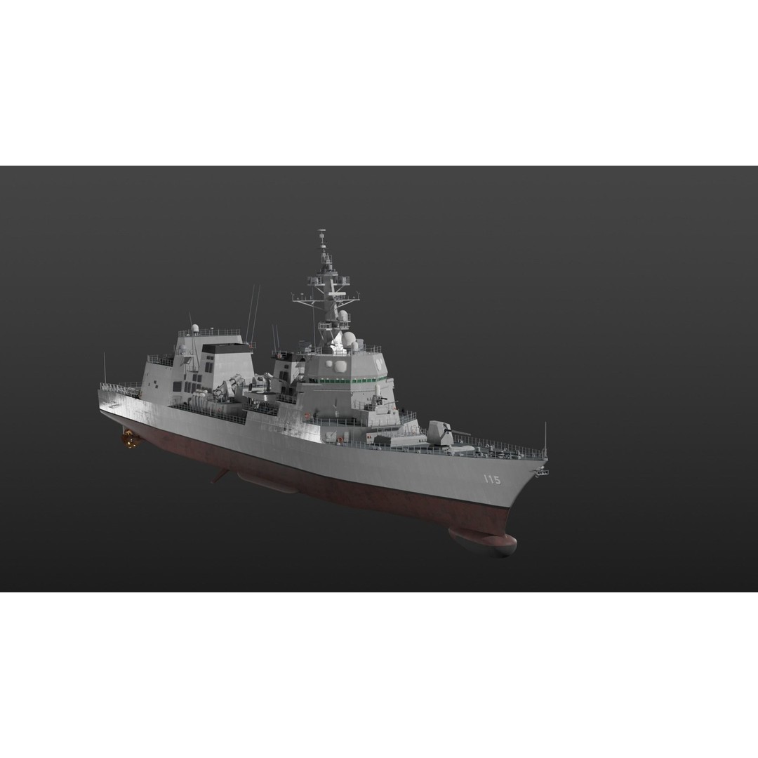 JMSDF Surface Fleet 3D Model – Military Warships, PBR Textures, Blender, FBX - View 60