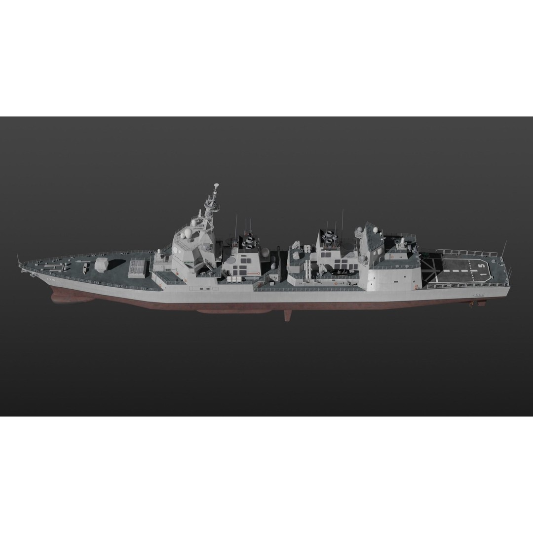 JMSDF Surface Fleet 3D Model – Military Warships, PBR Textures, Blender, FBX - View 63