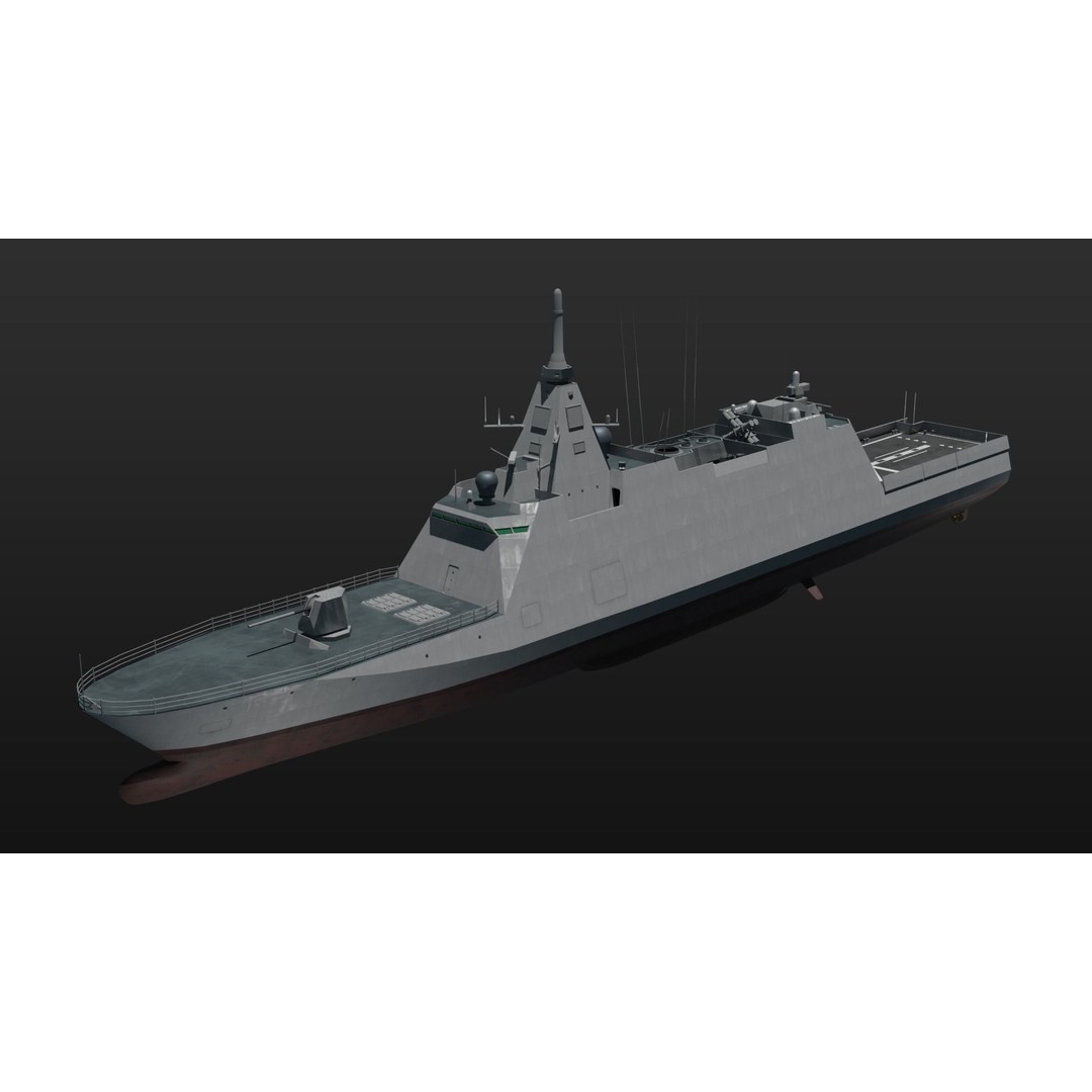 JMSDF Surface Fleet 3D Model – Military Warships, PBR Textures, Blender, FBX - View 69
