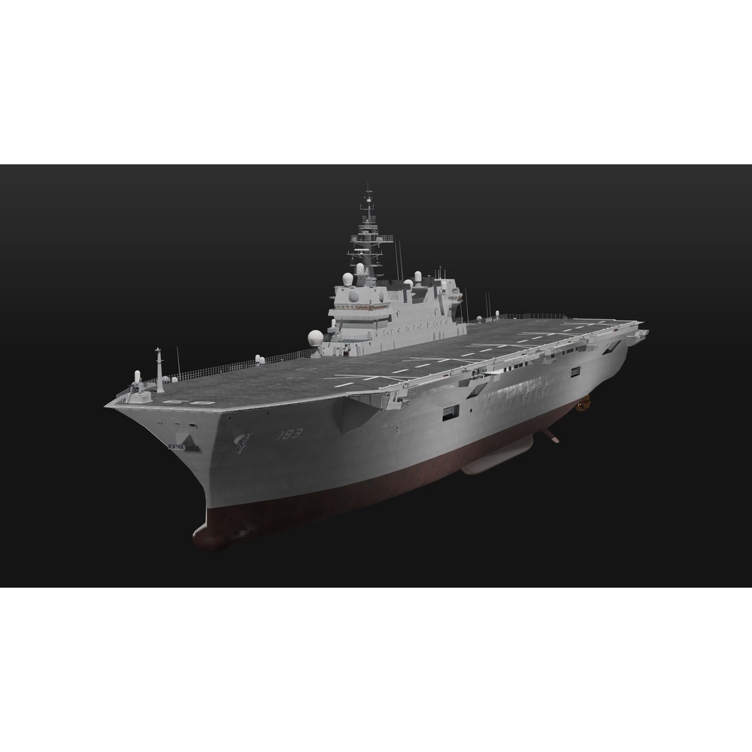 JMSDF Surface Fleet 3D Model – Military Warships, PBR Textures, Blender, FBX - View 7