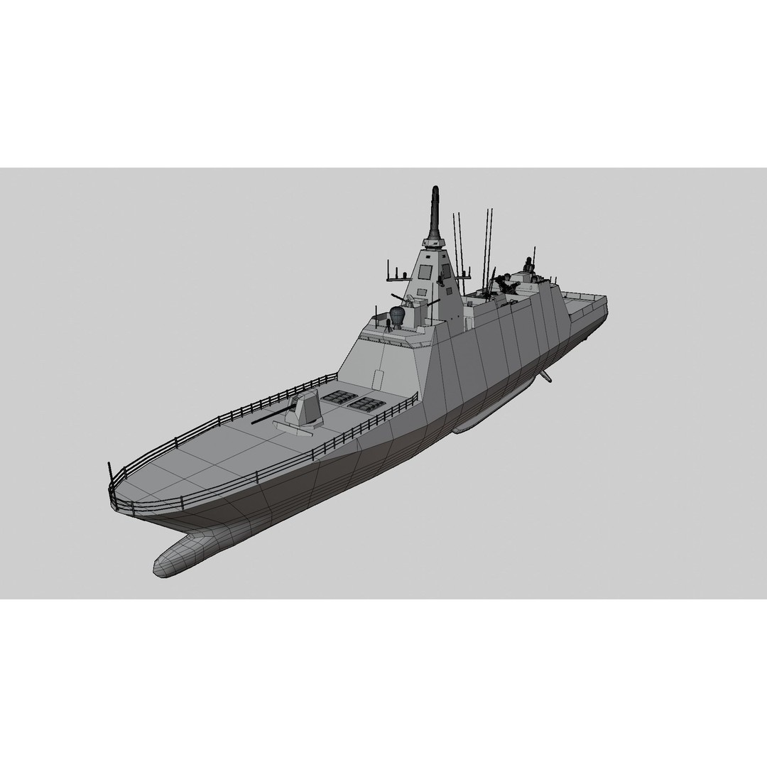 JMSDF Surface Fleet 3D Model – Military Warships, PBR Textures, Blender, FBX - View 77