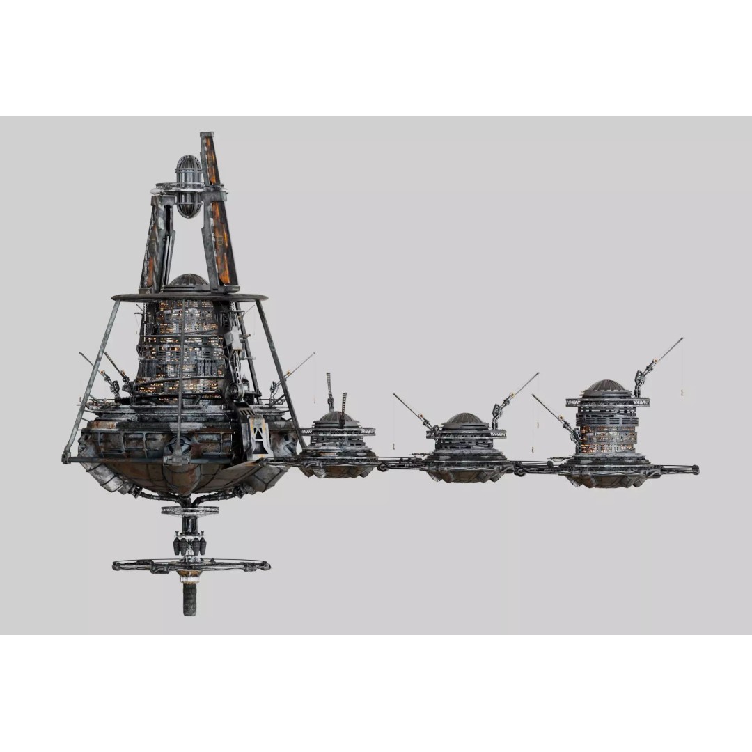 Buoy City VFX Kitbash 3D Model – PBR Ready, FBX, Game Asset - View 2
