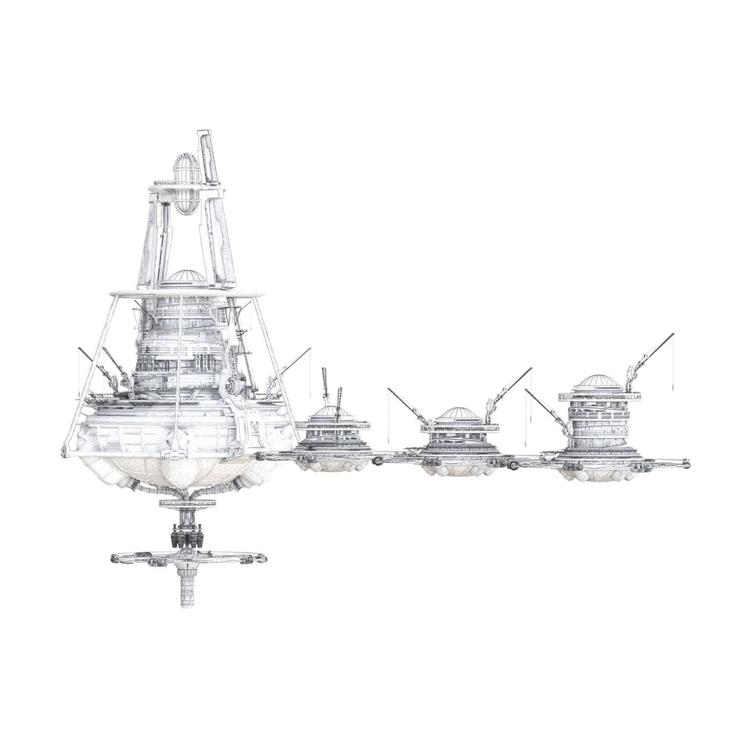 Buoy City VFX Kitbash 3D Model – PBR Ready, FBX, Game Asset - View 3