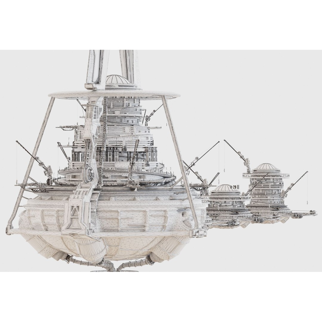 Buoy City VFX Kitbash 3D Model – PBR Ready, FBX, Game Asset - View 5
