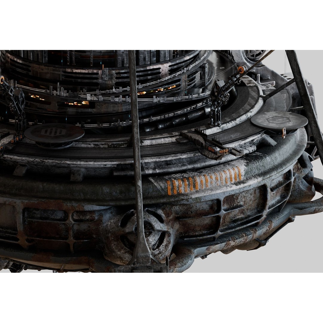 Buoy City VFX Kitbash 3D Model – PBR Ready, FBX, Game Asset - View 6
