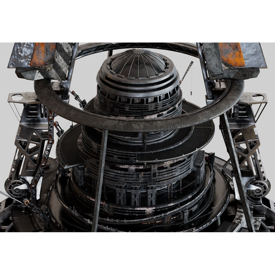 Buoy City VFX Kitbash 3D Model – PBR Ready, FBX, Game Asset - View 8