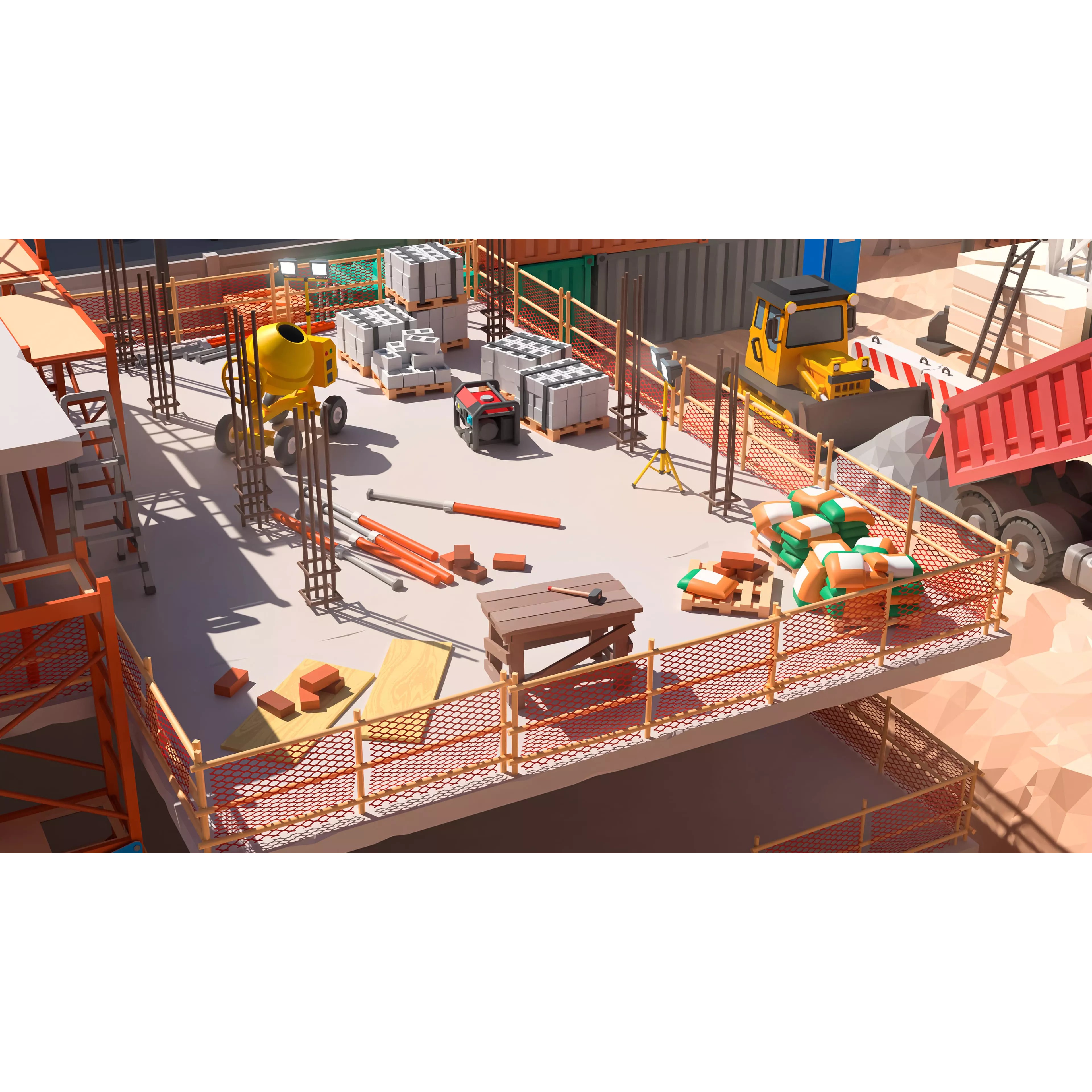 Construction Package - Low-Poly Game-Ready 3D Model - View 17