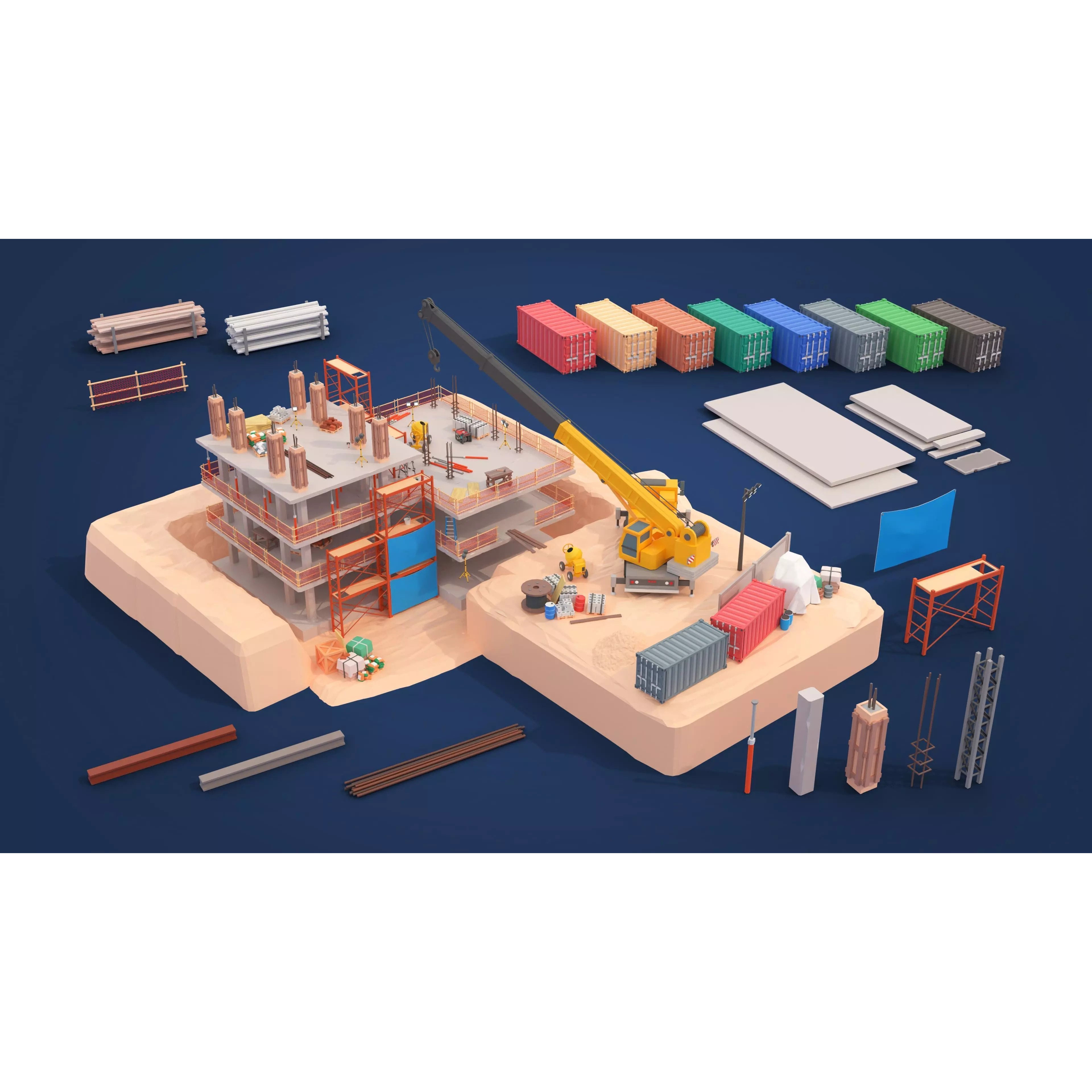 Construction Package - Low-Poly Game-Ready 3D Model - View 37
